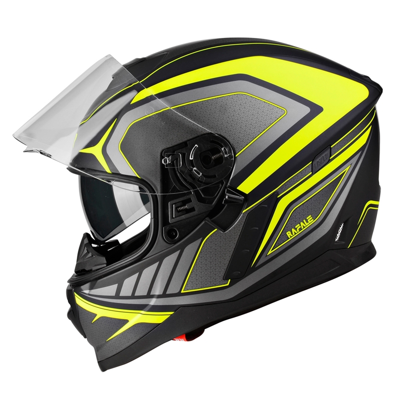 Casco moto integrale Lazer Rafale Hexa nero-giallo fluo Saldi