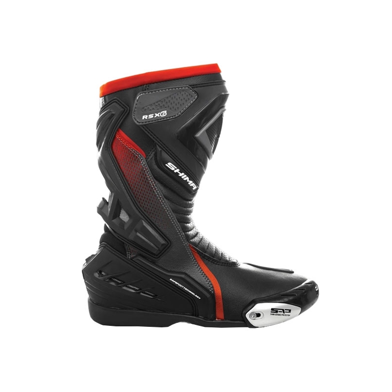 Stivali da moto Shima RSX-6 nero-rosso fluo