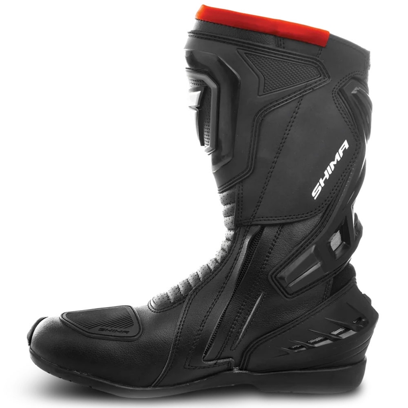 Stivali da moto Shima RSX-6 nero-rosso fluo