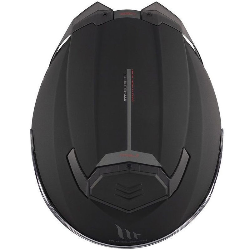 Casco moto apribile MT ATOM 2 SV SOLID A1 nero opaco