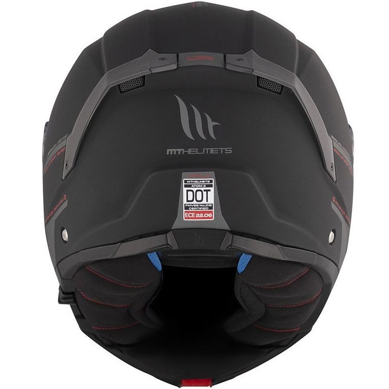 Casco moto apribile MT ATOM 2 SV SOLID A1 nero opaco