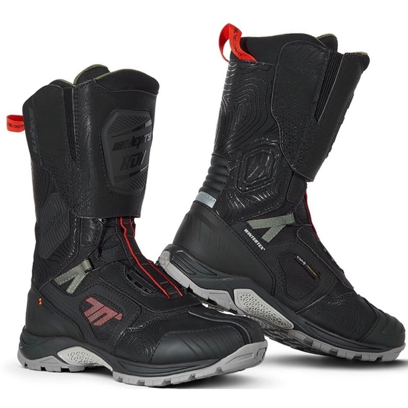 Stivali da moto SEVENTY DEGREES SD-BA6 Stelvio High nero-rosso-verde