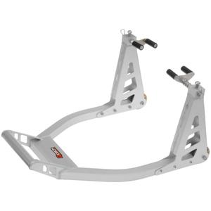 Cavalletto moto Q-TECH anteriore in alluminio argento