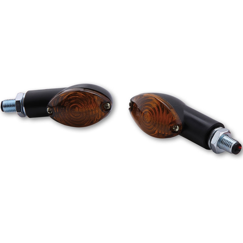 Indicatori di direzione per moto Highsider Smart Cateye Mini nero-fumo