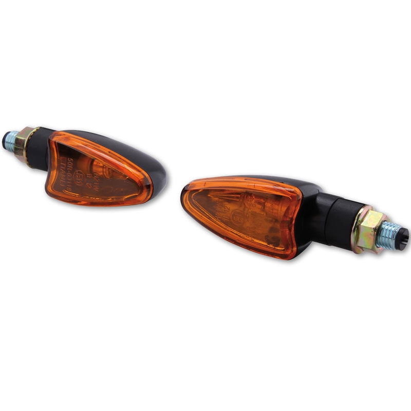 Indicatori di direzione per moto Highsider Smart Arrow Mini nero-arancione