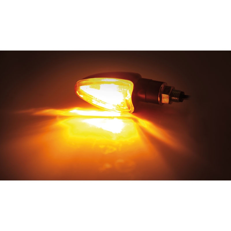 Indicatori di direzione per moto Highsider Smart Arrow Mini nero-arancione