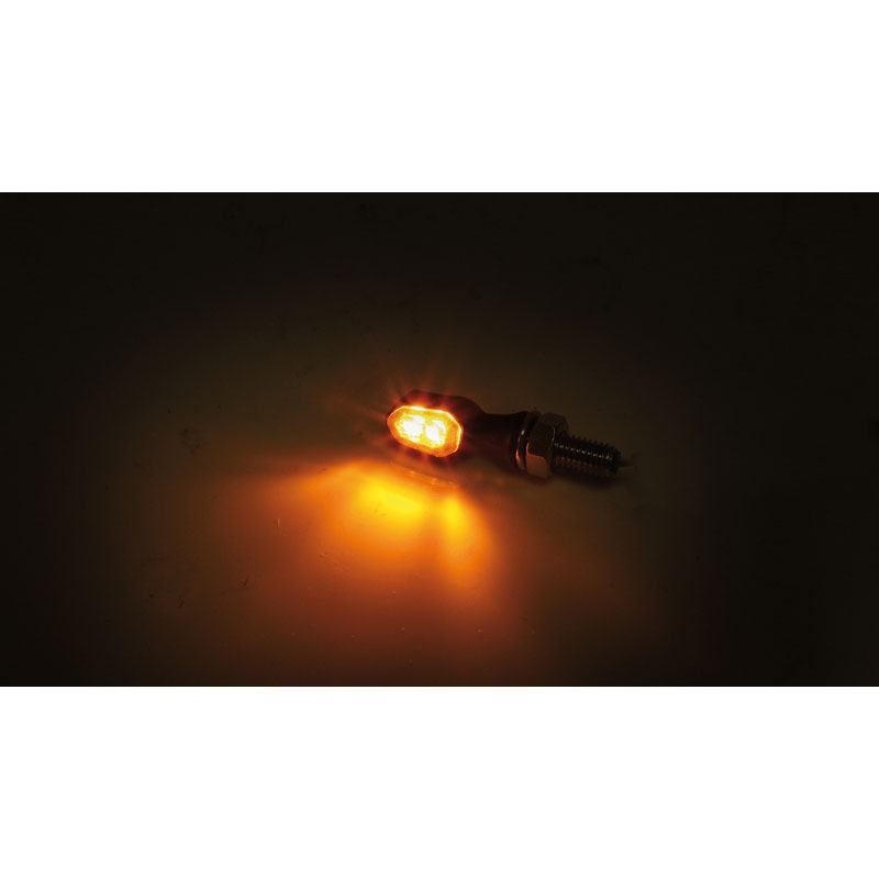 Indicatori di direzione per moto Highsider Smart Crumb LED nero-fumo