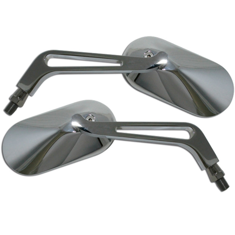 Specchietto retrovisore Highsider Smart Oval sinistro/destro cromato