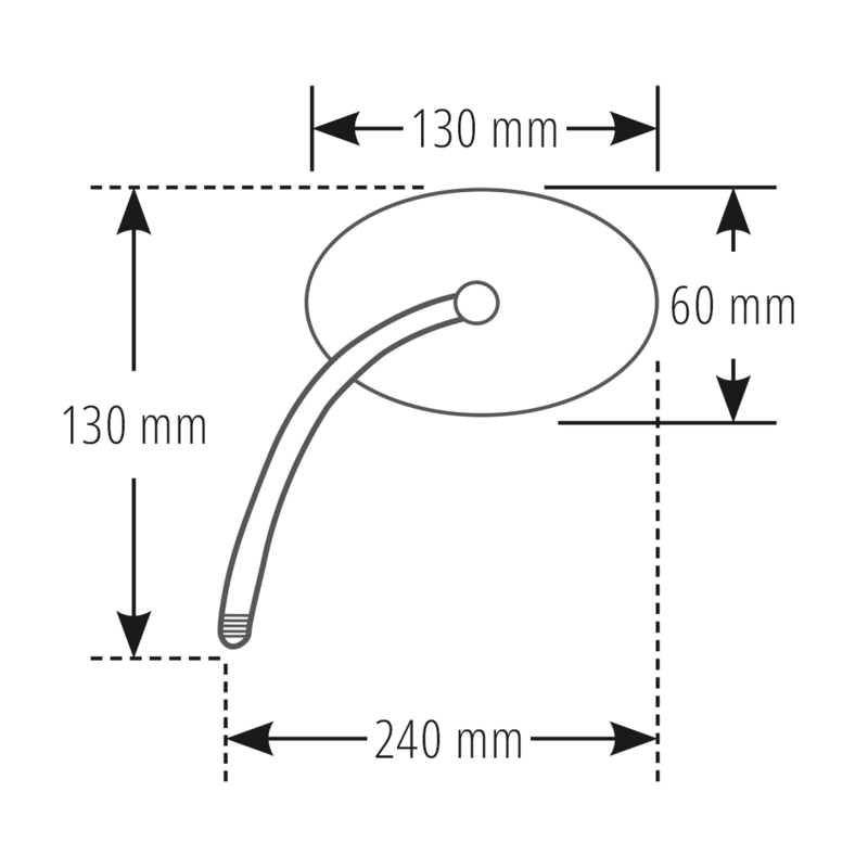 Specchietto retrovisore Highsider Smart Luca sinistro/destro nero