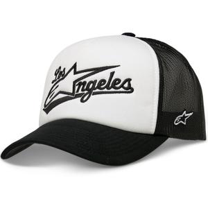 Cappellino da camionista Alpinestars Los Angeles Foam bianco-nero