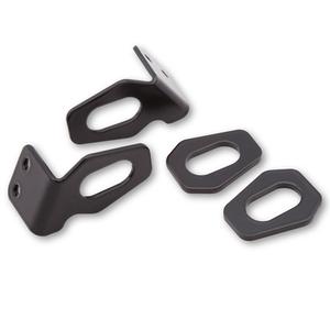 Supporto originale per indicatori di direzione Highsider Pro per targa moto Honda, nero (coppia)