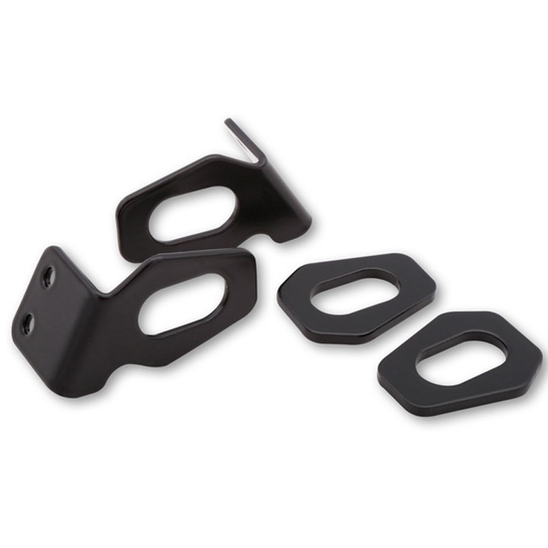 Supporto originale per indicatori di direzione Highsider Pro per targa moto Honda, nero (coppia)