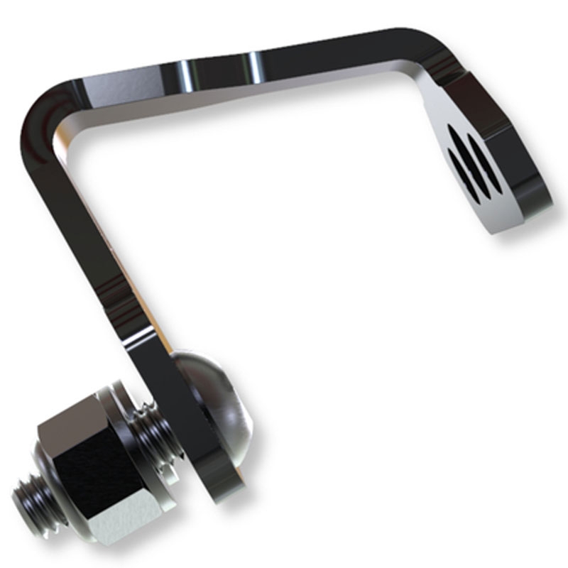 Supporto luce targa Highsider Pro S nero
