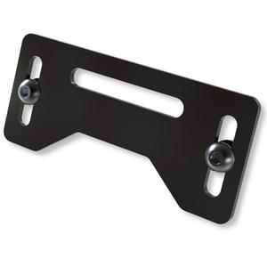 Supporto luce targa Highsider Pro Plate nero