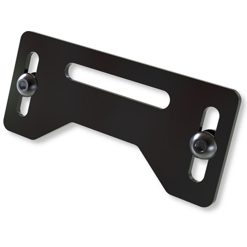 Supporto luce targa Highsider Pro Plate nero