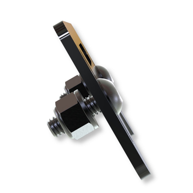 Supporto luce targa Highsider Pro Plate nero