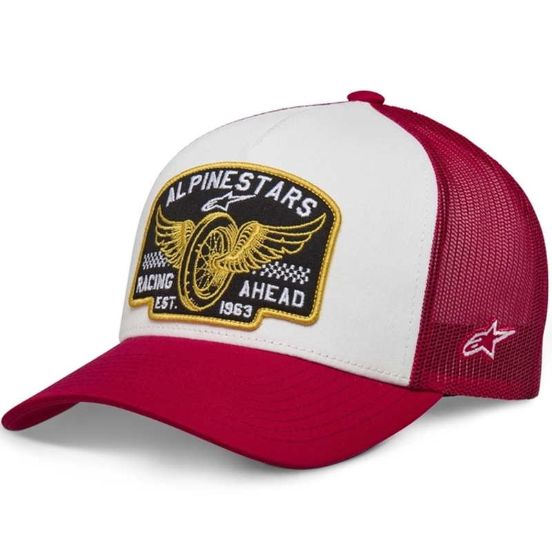 Cappellino Alpinestars Heritage Patcher bianco-rosso