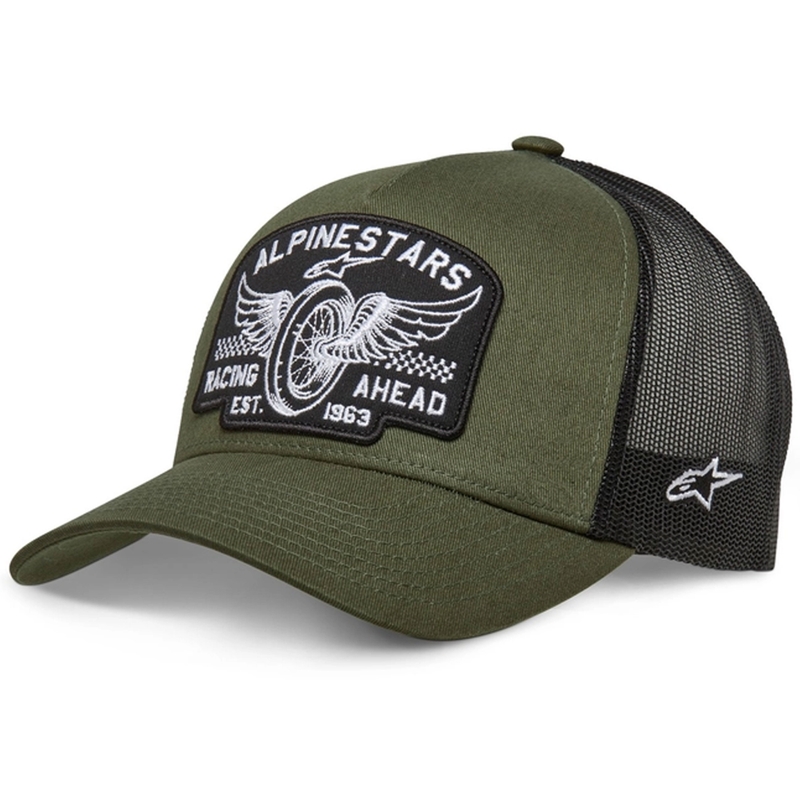 Cappello Alpinestars Heritage Patcher verde-nero