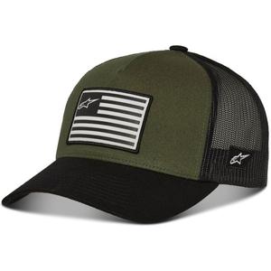 Cappello Alpinestars Flag Snap verde-nero