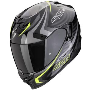 Casco integrale da moto Scorpion EXO-520 EVO AIR TERRA nero-argento-giallo fluo