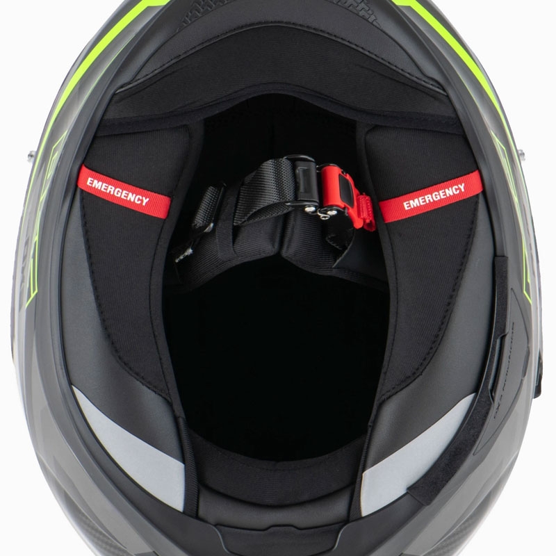 Casco integrale da moto Scorpion EXO-520 EVO AIR TERRA nero-argento-giallo fluo Saldi