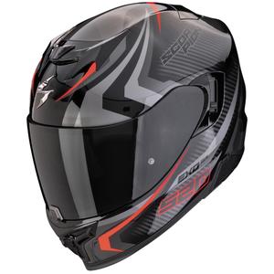 Casco moto integrale Scorpion EXO-520 EVO AIR TERRA nero-argento-rosso