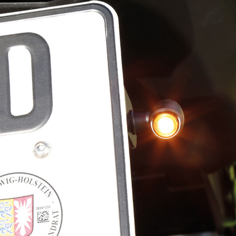 Indicatori di direzione a LED Highsider Nova Indicatore di direzione a LED nero opaco 2 pezzi