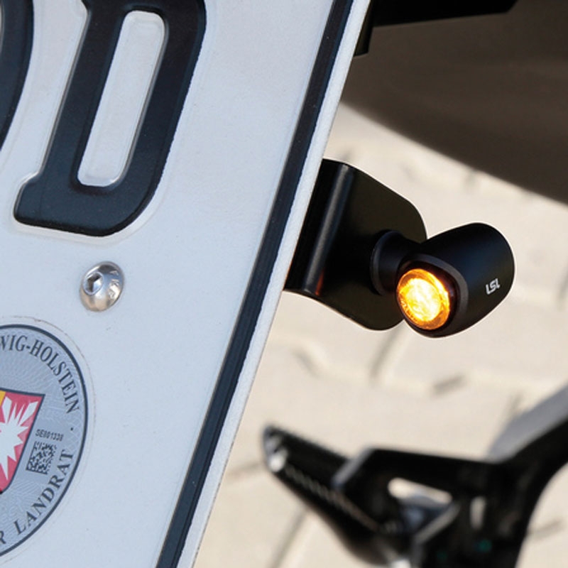 Indicatori di direzione a LED Highsider Nova Indicatore di direzione a LED nero opaco 2 pezzi