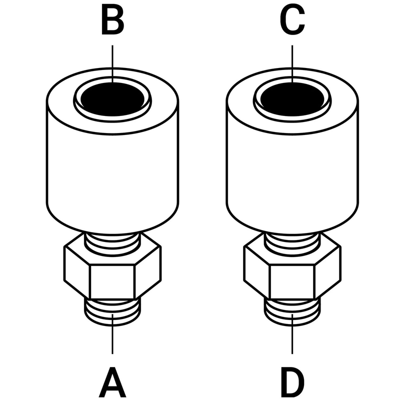 Smorzatore di vibrazioni per specchi Louis, 2 pezzi.