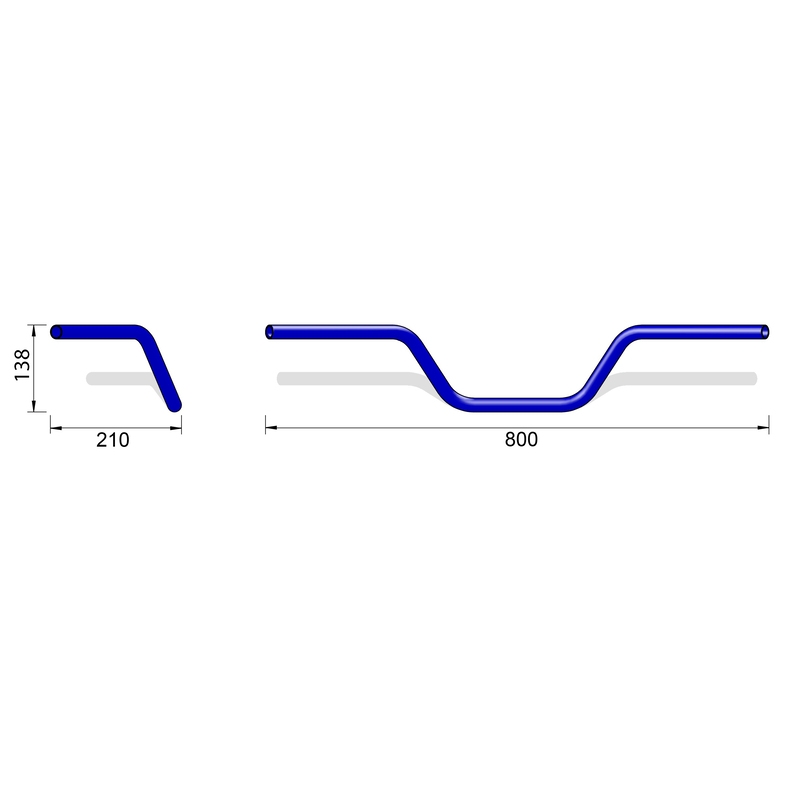 Manubrio per moto Highsider Pro Touring L03 7/8 pollici cromato