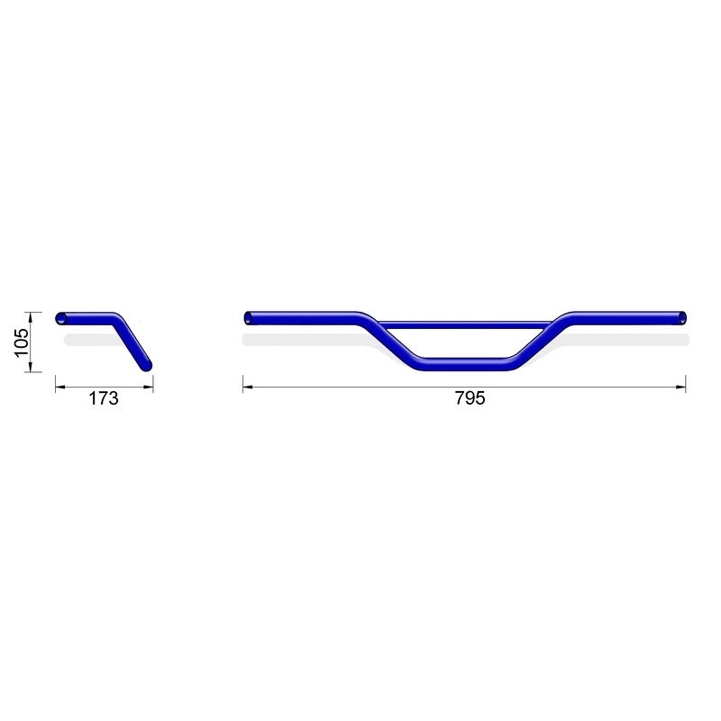 Manubrio per moto Highsider Pro Cross MX2 22mm