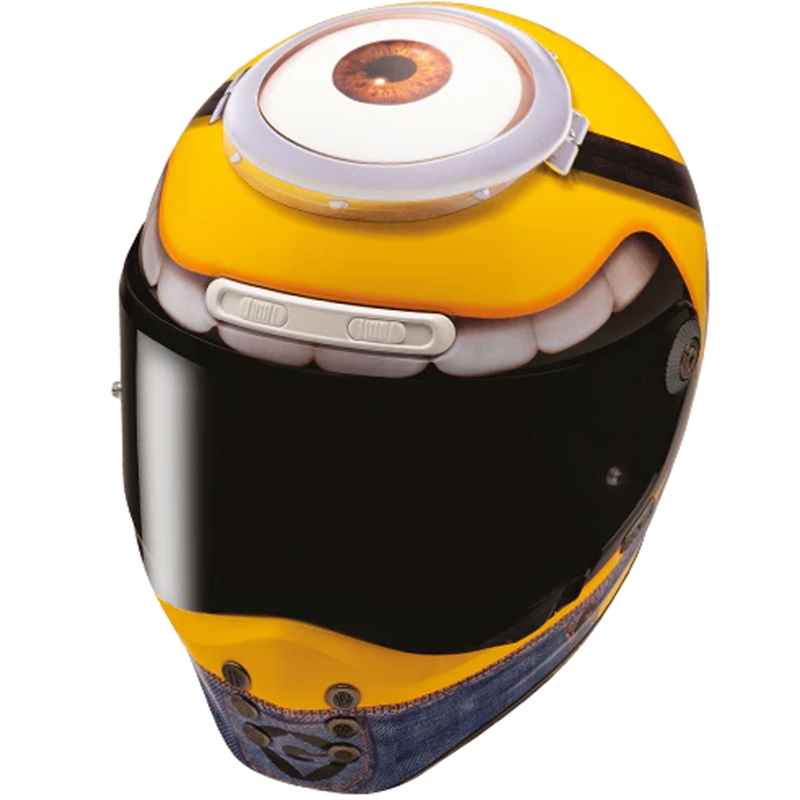 Casco integrale da moto HJC V10 Stuart Minions MC3 Giallo-Blu
