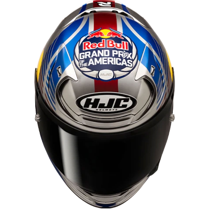 Casco integrale da moto HJC RPHA 12 Red Bull Austin GP II MC21 blu-grigio