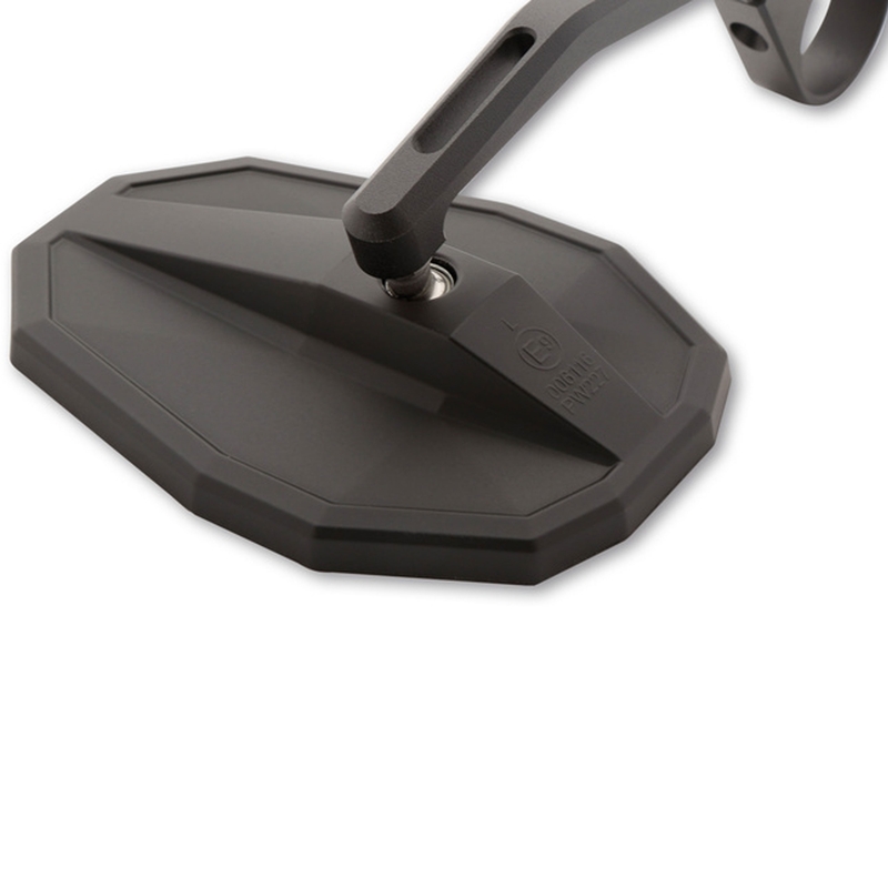 Specchio Highsider Smart Straight con braccio lungo nero