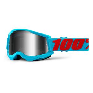 Occhiali da motocross 100% STRATA 2 Summit blu (plexi specchiato argento)