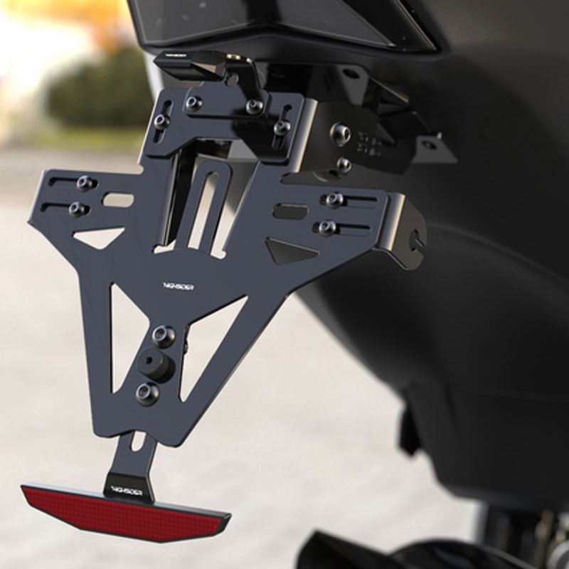 Portatarga con illuminazione Highsider Akron-RS PRO BMW S 1000 RR nero