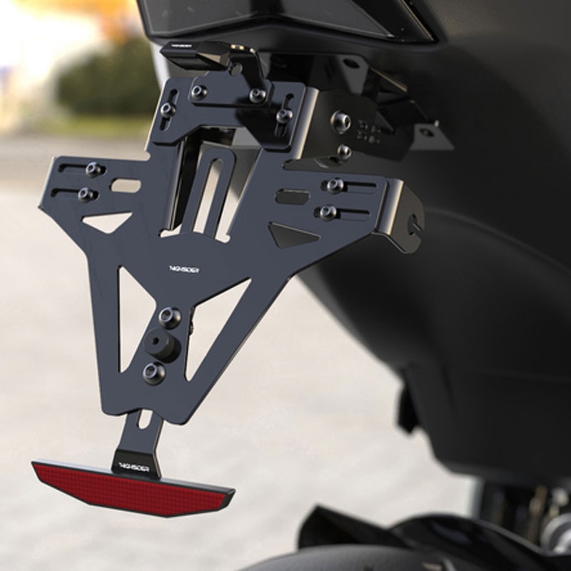 Portatarga con illuminazione Highsider Akron RS PRO Triumph SPEED TRIPLE 1050 nero