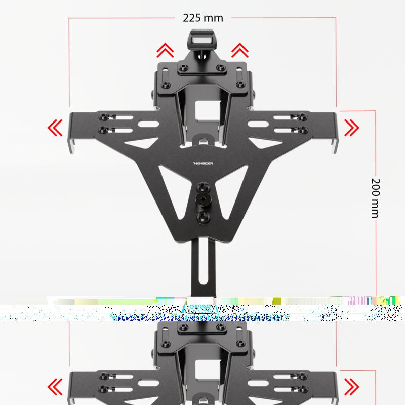 Portatarga con illuminazione Highsider Akron RS PRO Suzuki SV 650 (X) nero