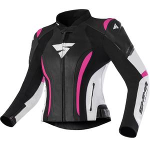 Giacca da moto Shima Miura 2.0 nera, bianca e rosa da donna
