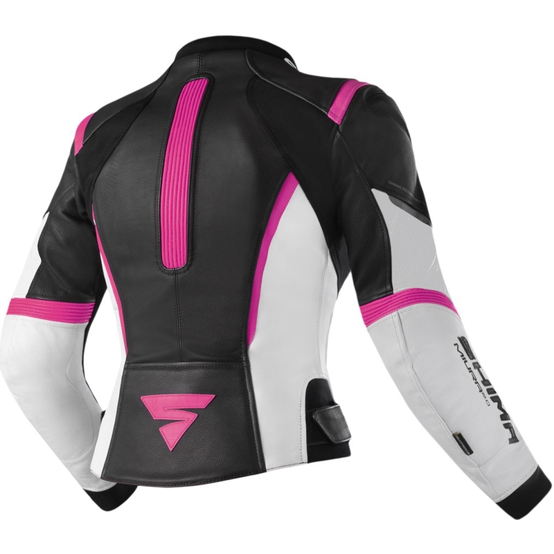 Giacca da moto Shima Miura 2.0 nera, bianca e rosa da donna