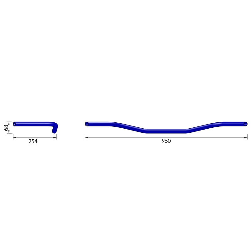 Manubrio per moto Highsider PRO Old Style L12 95 mm cromato