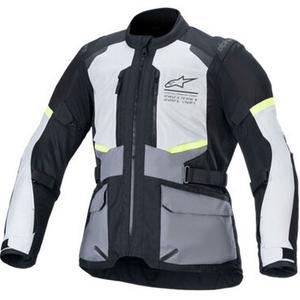 Giacca da moto Alpinestars Andes Air Drystar grigio chiaro-grigio scuro-nero-giallo fluo