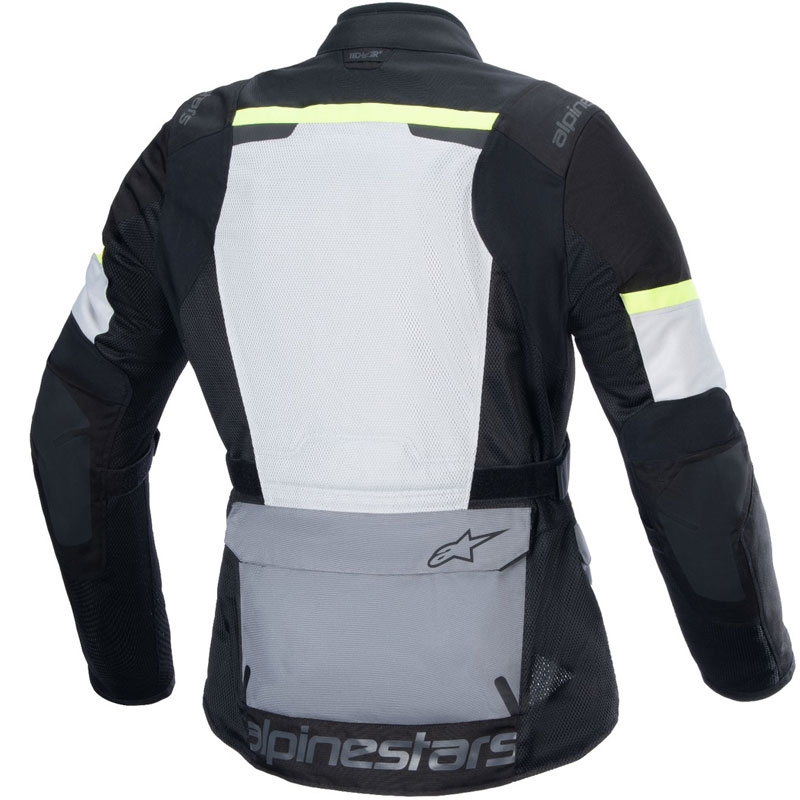Giacca da moto Alpinestars Andes Air Drystar grigio chiaro-grigio scuro-nero-giallo fluo