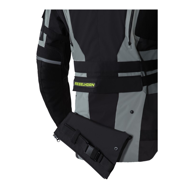 Giacca da moto Rebelhorn Patrol grigio-nero-giallo fluo Saldi
