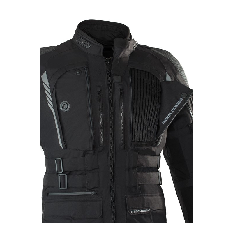 Giacca da moto Rebelhorn Patrol Black