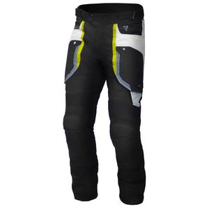 Pantaloni da moto Rebelhorn Borg nero-grigio-giallo fluo Saldi