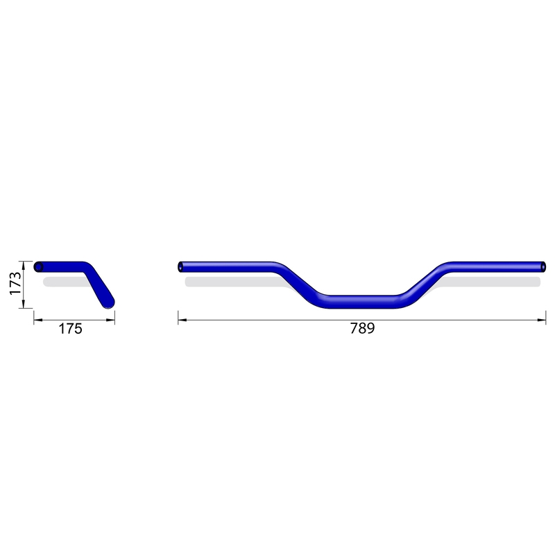 Manubrio per moto Highsider PRO X-Bar Naked Bike X02 nero