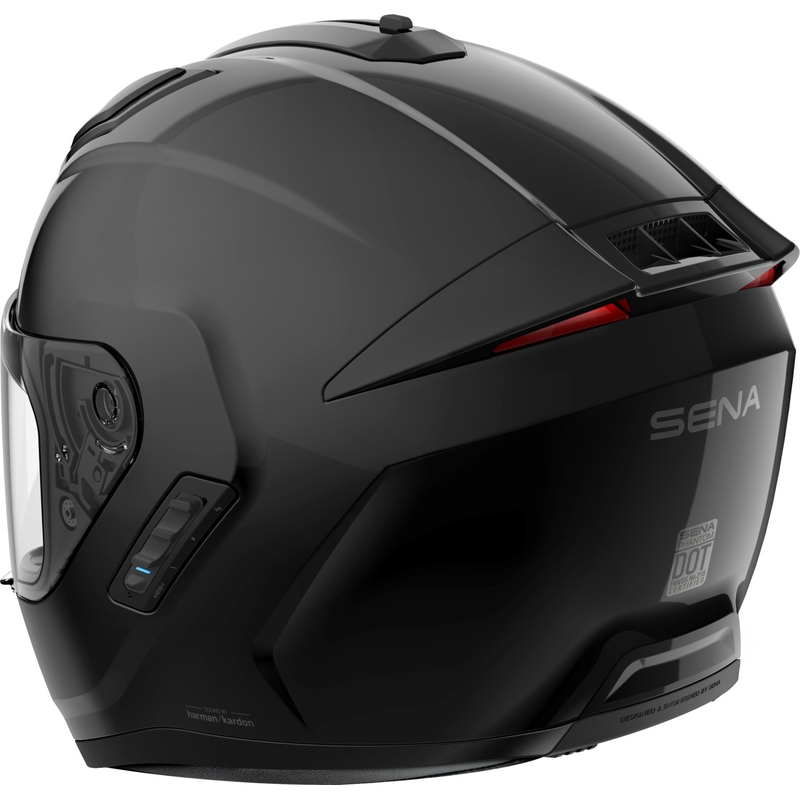 Casco integrale da moto SENA Phantom con cuffie in rete, nero opaco