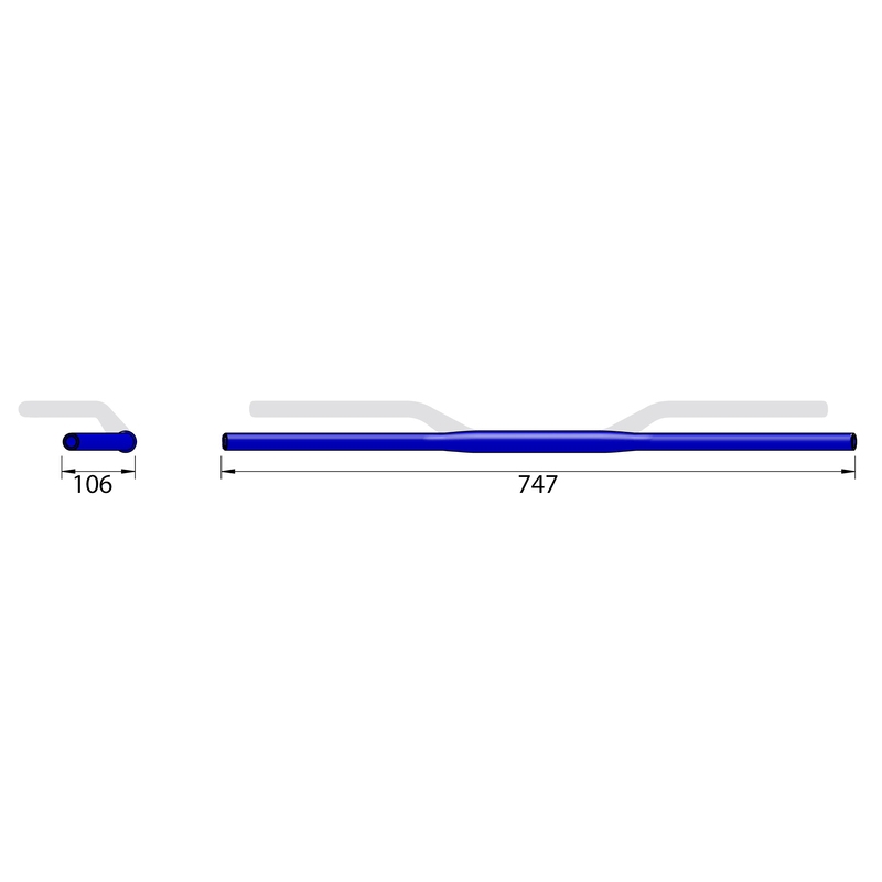 Manubrio per moto Highsider PRO X-Bar Drag Bar XD1 nero