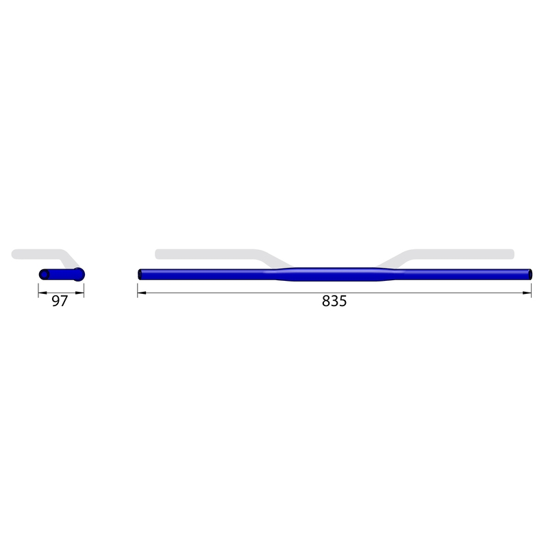 Manubrio per moto Highsider PRO X-Bar Drag Bar Wide XD2 nero